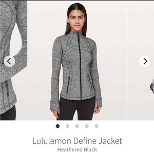NWT Lululemon Define leon Jacket Heathered Black size 4